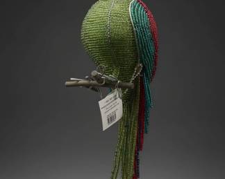 Grassroots Creations Beaded Parrot Sculpture fourth image