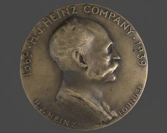 H.J. Heinz Company Founder Commemorative Medal  Medallic Art Company second image