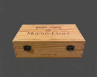 Baron Philippe de Rothschild MoutonCadet TwoBottle Wooden Gift Box second image