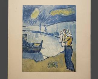 Pablo Picasso, Les Adieux du Pcheur  Vintage Plate Print fourth image