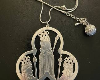 Lunt Sterling Silver Three Wise Men Christmas Ornament Pendant second image