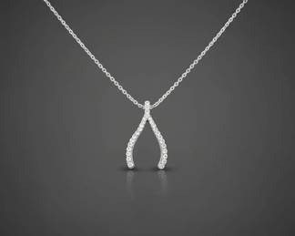 Wishes They Do Come True Wishbone Pendant Necklace second image