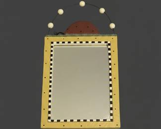 MacKenzieChilds Style Yellow Decorative Wall Mirror second image