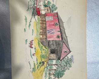 Jay Killian Watercolor Barn Painting