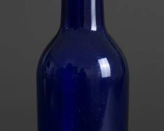 Vintage John Harvey Cobalt Blue Glass Bottle second image