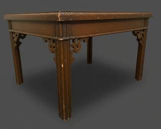 Chippendale Style GlassTop Coffee Table sixth image