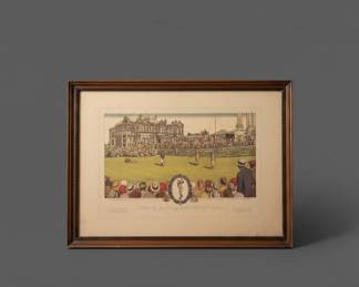 Currier Ives Robert Tyre Jones Jr. Winning the British Open Golf Championship Lithograph C