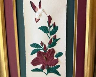 Vintage 3D pressed cast paper art