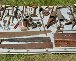 assorted vintage hand tools