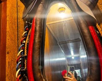 Antique horse collar mirror