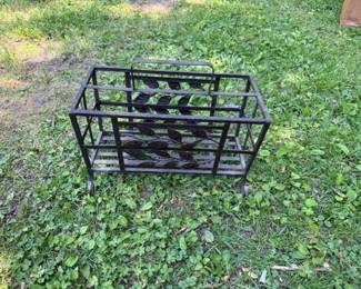 wrought iron magazine rack