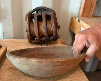 hand carved wooden bowl
