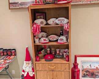 Vintage Husker Lamps, Hats and and footballs and more