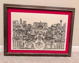 Nebraska 94-95 International Landmarks # 2/2000 Etching