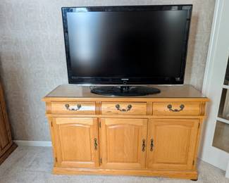 46" Samsung TV, Solid Wood Buffet