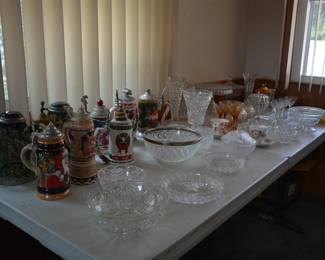 glassware and beer steins