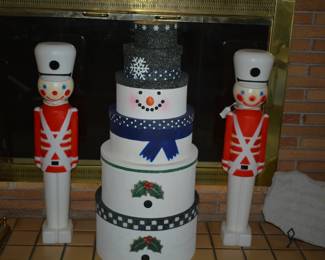80's soldier/ Blow Mold/Snowman Box set