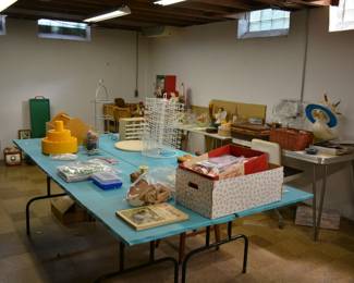 crafting supplies, vintage kitchen tables. Chairs in other pics