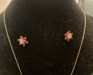 ruby & diamond earrings