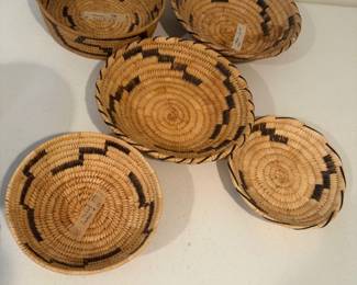 NATIVE AMERICAN HAND WOVEN BASKETS