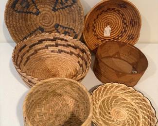 NATIVE AMERICAN HAND WOVEN BASKETS