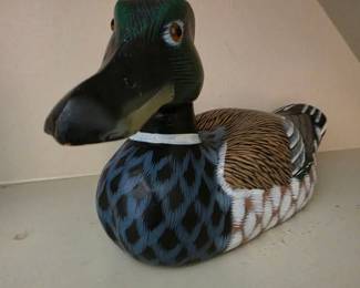 Hand-Painted Wooden Mallard Drake Decoy