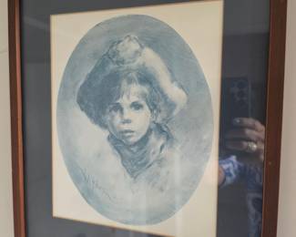 Vintage Portrait of a Child by Vel Miller, titled "Jenny"