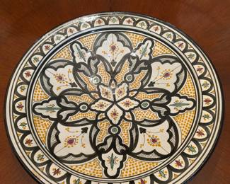 Hand-Painted Moroccan Ceramic Plate