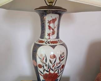 Vintage Japanese Imari Porcelain Table Lamp, Mid-20th Century