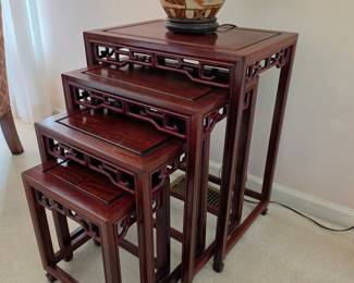 Chinese Rosewood Nesting Tables (Set of 4)