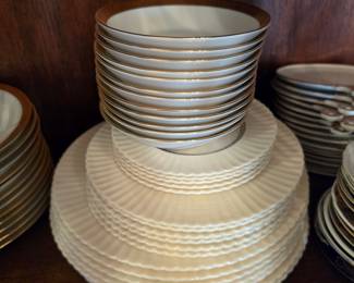 Vintage Lenox Cretan Pattern Ivory Porcelain Dinnerware