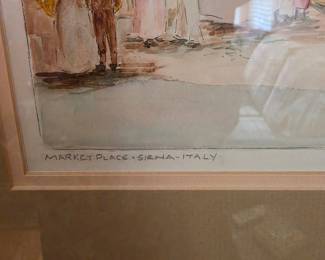 Eveline Syme 'Market Place - Siena - Italy' Print