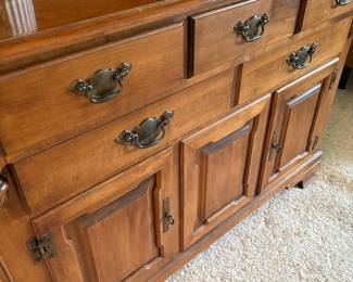 China cabinet drawers and bottom doors with open storage