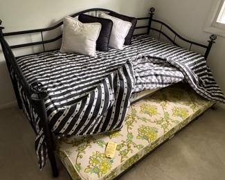 Twin trundle slides in under the bed