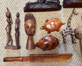 Wooden carved items from Haiti