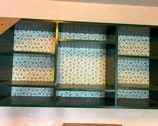 green wall shelf 
