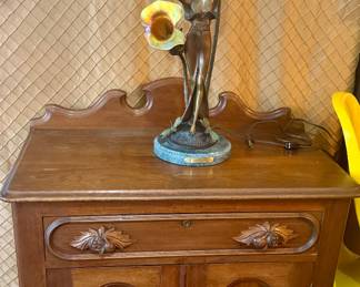 Beautiful walnut 2 draw chest