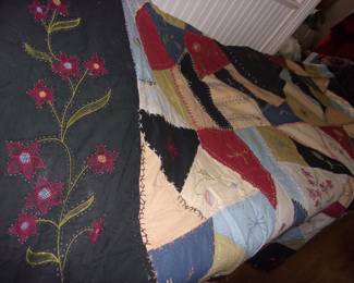 Great Hand Stitched Quilt w/4 Matching Shams