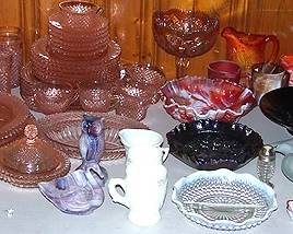 Glassware including Miss America, slag glass, etc...