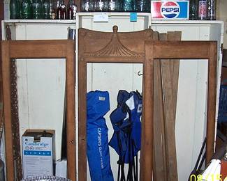 Three door cabinet (kit), bottle and canning jars