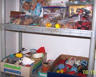 Children's dishes, Legos, Cootie, checkers, train set, Roy Roger holsters