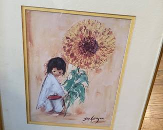 Ted DeGrazia framed print. Approx 24”x 18”