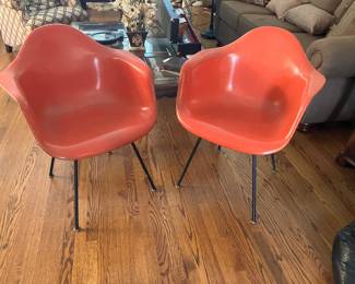 Early Eames / Herman Miller Fiberglass Armchairs — c. 1957–59 — Original Patent Labels