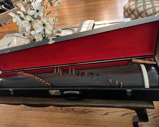 Vintage Taiwanese 16-string Crown Brand guzheng