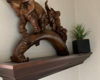 Carved elephants