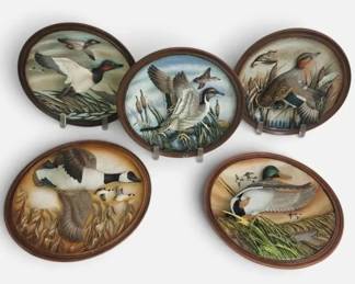 Vintage Waterfowl Legacy 3D Faux Wood Wall Plaques by Lynn Kaatz Set of 5 Ducks Geese