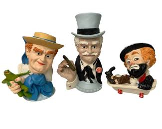 Vintage Red Skelton Figurines Set of 3 Comic Character Collectibles