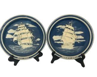 2 Ship Collector Plates The Flying Cloud Charles W. Morgan