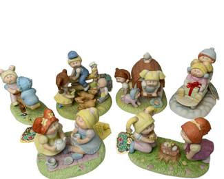 Vintage Cabbage Patch Kids Figurine Collection 6 Pieces