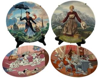 Vintage Disney Collector Plates Set of 4 Mary Poppins 101 Dalmatians
